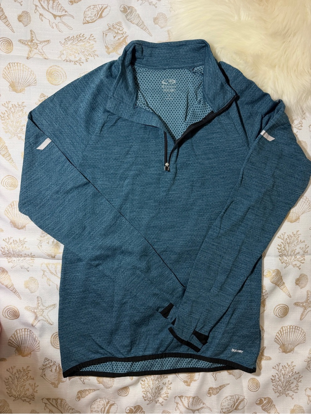 Champion Teal Half-Zip Athletic Pullover